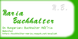 maria buchhalter business card